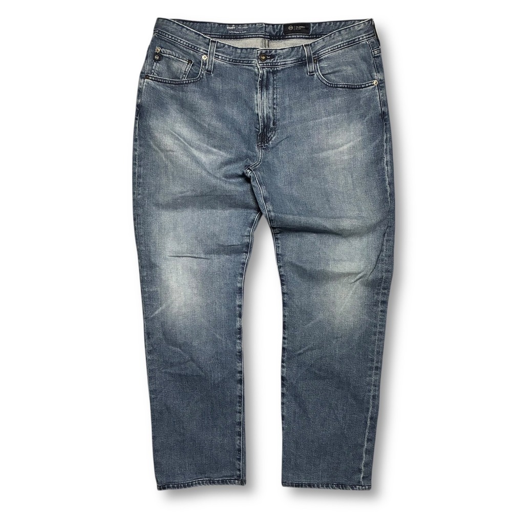 AG Adriano Goldschmied Everett Slim Straight Jeans Men's 38x34 Blue Wash